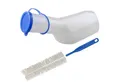 Medi-Inn Urin-Flasche PP 1000 ml für Männer milchig (Set, mit Reinigungsbürste)