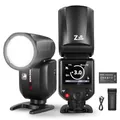 NEEWER Z2PRO-S 2.4G TTL Round Head Blitz Speedlite Kompatibel mit Sony, Drahtlos Kompatibel mit Godox, 76Ws 1/8000s HSS, Upgraded UI, TTL/M TCM Schalter, 7.2V/3000mAh Batterie, 600 Full Power Flash