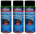 3x400ml Schutzlack 2in1 Rostschutz & Lack Grund Lackspray Metall Schwarz RAL9005