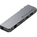Satechi Pro Hub Max USB-Adapter zu 3,5-mm-Klinke, RJ-45 (Ethernet), USB Typ A, USB-C grau