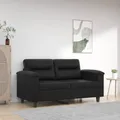 vidaXL 2-Sitzer-Sofa, Schwarz, 120 cm, Kunstleder