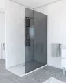 Marwell Walk-in-Dusche, Einscheibensicherheitsglas, mit verchromten Wandprofil