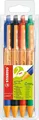 STABILO pointball colorful, blau, schwarz, rot und grün - 4er Set, 4 Stück