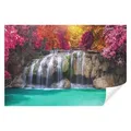 Wallarena Fototapete Wasserfall Wald Natur Wohnzimmer Schlafzimmer Vlies Tapete, Premium Halbmatt Glatt Vlies, Landschaft, Wasserfall, Natur, Wald, (Packung, Vlies Fototapete), Fototapete Wohnzimmer Schlafzimmer - Vliestapete inklusive Kleister 4 m x 2.8 m