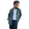 Flanell Jacke Holzfällerhemd | Herren Button Down Outdoor Baumwolle Freizeithemden | Grün, M