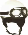 Mil-Tec Helm, Halbschale mit Brille, weiß