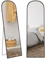 HOMCOM Ganzkörperspiegel, 161,5 x 50 cm Wandspiegel mit Ständer für Wohnzimmer