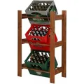 PROREGAL Getränkekistenregal Pinepeak HxBxT 107,4 x 70 x 38,8 cm Für 3 Kisten Kiefernholz Natur