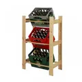 Proregal Getränkekistenregal, Natur, Holz, 70x107.4x39 cm, Küchenzubehör, Flaschenträger