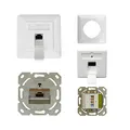 Datendose Netzwerkdose Unterputz Cat.6A Cl.Ea 500MHz 1-Port geschirmt weiß OB/UN