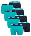 PUMA 8 er Pack Boxer Boxershorts Men Herren Unterhose Pant Unterwäsche, Farbe:796 - Aqua/Blue, Bekleidungsgröße:L