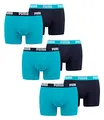 PUMA Herren Boxer Short Boxershort 6er Pack Größe S - XXL Aqua/Blue NEU, Größe:L