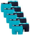 PUMA 10 er Pack Boxer Boxershorts Men Herren Unterhose Pant Unterwäsche, Farbe:796 - Aqua/Blue, Bekleidungsgröße:L