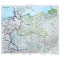 Historische Karte: Deutschland mit Besatzungszonen - 1. September 1945 (plano)
