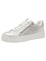 MARCO TOZZI Damen Sneaker flach mit Reißverschluss Vegan, Silber (Lt. Grey Comb), 39 EU