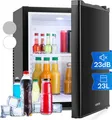 Klarstein Mini Kühlschrank für Zimmer, 23L Mini-Kühlschrank für Getränke & Kosmetik, Kleine Minibar, Kühlschrank Klein & Leise, Verstellbare Ablage, Kleiner Skincare Kühlschrank 5-15°C