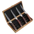 Wakoli EDIB - Exklusive 4er Damast Steakmesser-Set, Klingenlänge 12.50 cm