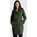TOM TAILOR Kurzmantel Jacken Trenchcoat aus wasserabweisendem Material grün S (36)