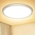 Deckenlampe LED Deckenleuchte Rund Flach 3000K,18W/1800LM/IP44 Wasserfest