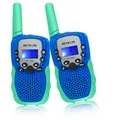 Retevis RT388 Walkie Talkie Kinder, Spielzeug mit Großer Reichweite für 3-12 Jahre, 8 Kanal LCD Taschenlampe, Geschenke für Camping, Abenteuer, Wandern (1Pcs, Blue-Green)