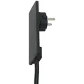 EVOline Plug-Schukostecker, nur 5 mm Höhe im eingesteckten Zustand, KS schwarz