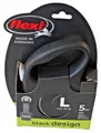 Hundeleine Flexi BLACK DESIGN 5 m Größe L Schwarz/Grau - Neu - 22.3 266 S16
