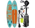 BRAST SUP-Board Summer Aufblasbares Stand up Paddle Set - 320x81x15cm, 5 Jahre Garantie inkl. Sonderzubehör, (2in1 Paddel Kajak-Sitz Action-Cam-Halterung), Fußschlaufe Paddel Pumpe Rucksack