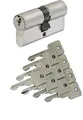 ABUS A93 Doppelzylinder 40/40mm mit 10 Schlüssel, mit Not-u. Gefahrenfunktion und Bohrschutz, Profil C73 C83