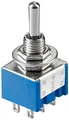 goobay Kippschalter Miniatur EIN/AUS/EIN 6 Pin blau