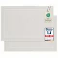 Komfortec Badematte Badvorleger aus 100% Baumwolle, 50x80 cm Duschvorleger, Waschbar Duschmatte, Frottee, Rechteckig, 800 g/m2, 2er Set, Saugfähig & Schnelltrocknend weiß 800 g/m2