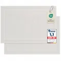 Komfortec 2er Badvorleger aus 100% Baumwolle, 800 GSM, Waschbar, Badematte, Badteppich, Saugfähig, Frottee, 50x80 cm, Weiß