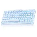 GravaStar Mercury K1 Kabellose Mechanische Tastatur, Gaming ANSI US, 2.4 GHz und Bluetooth, Ice Blue