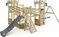 Klettergerüst Wickey Smart Arch mit Schaukel und Wackelbrücken in Anthrazit