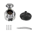 Anhänger Steckdose 7 Polig Metall mit Gummidichtung, nach ISO 1724, 12V Wasse...