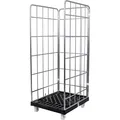 Stier Rollbehälter 3-seitig, galvanisch verzinkt, Kunststoff-Rollplatte, LxBxH 815x724x1630 mm (500 kg, 1) (51263664)