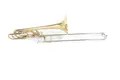 Roy Benson Bb/F/Gb/D-Bass Posaune BT-260 (2-ventiliges inline System, 10" Messing Schallstück, 14,3mm Bohrung, Neusilber Züge, hohe Präzision und Klangbrillanz, mit handlichen Formetui)
