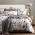 Traumschlaf Premium Bettwäsche Leeds altrosa,  Schweizer Mako-Satin 200x200 cm + 2x 80x80 cm - pink;weiß;grau