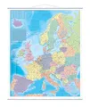 FRANKEN Kartentafel Europa, 1:3.600.000, beschreibbar, trocken abwischbar, mit Metallleisten, rollbar, zur Wandbefestigung, 137 x 97 cm, KAM700