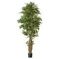 artplants Kunstpflanze Ficus Benjamini ALMINKO, Naturstamm, grün, 330cm