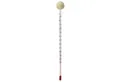 Lantelme Kochthermometer Teethermometer mit Holzkugel Farbwahl Tee Teekanne Glas Thermometer, Teethermometer 1-tlg., Holzkugel Farbe wählbar, 24cm lang, Teewasser Temperatur bis 110°C Analog, gut ablesbare Skala