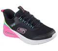 Skechers Girl's Microspec Max Color Trifecta Sneaker, Schwarz, 10.5 UK Child