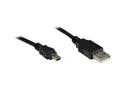 Good Connections Anschlusskabel USB 2.0 Stecker A an Stecker Mini B 5-pin, schwarz, 3m