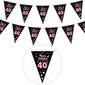 40. Geburtstag Girlande Rosegold  Deko für Frauen und Männer, Banner, Wimpelk...