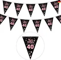 GoldRock 40. Geburtstag Girlande Rosegold - Deko für Frauen und Männer, Banner, 