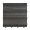HOME DELUXE - WPC Klickfliese BAVARO - Anthrazit - 3 m² - 11 Fliesen á 30 x 30 cm I Klickfliese Terrassenfliese Balkonfliese