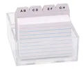 TSI Karteikasten DIN A8 gefüllt mit 100 linierten Karteikarten, inklusive Register A-Z, Art. Nr. 65980