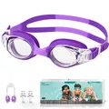 JATEKA Schwimmbrille Kinder,Taucherbrille für Jungen und Mädchen,Anti UV-Schutz Kein Leck Schwimmbrillen,Anti-Beschlag Wasserdicht Swimming Goggles Set mit Ohrstöpsel und Nasenclip