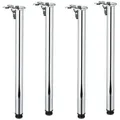 relaxdays Tischbein Klappbare Tischbeine im 4er Set, silber, 71 cm schwarz|silberfarben