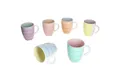 MamboCat Becher Pastello Becher 6er Set – Steingut Pastellfarben Strudeloptik, Steingut