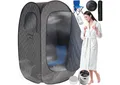 tectake Sauna Mobile Dampfsauna ThermaLuxe I, 1000 W, 15 Temperaturstufen, inkl. Fernbedienung, Matte, Klappstuhl und Tragetaschen